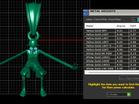 Gold Man Pendant 3D Printable Model 3D Print Model