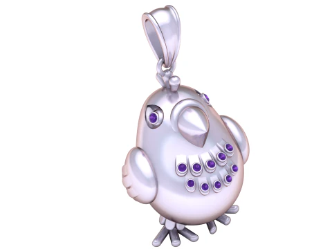 Golden Bird Jewel Pendant 3D PrintableModel 3D Print Model