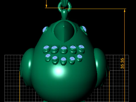 Golden Bird Jewel Pendant 3D PrintableModel 3D Print Model