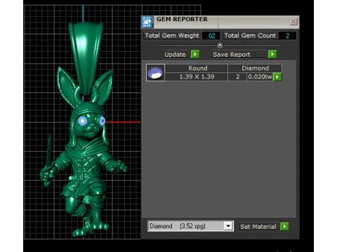 Warrior Bunny Pendant 3D Printable Model 3D Print Model