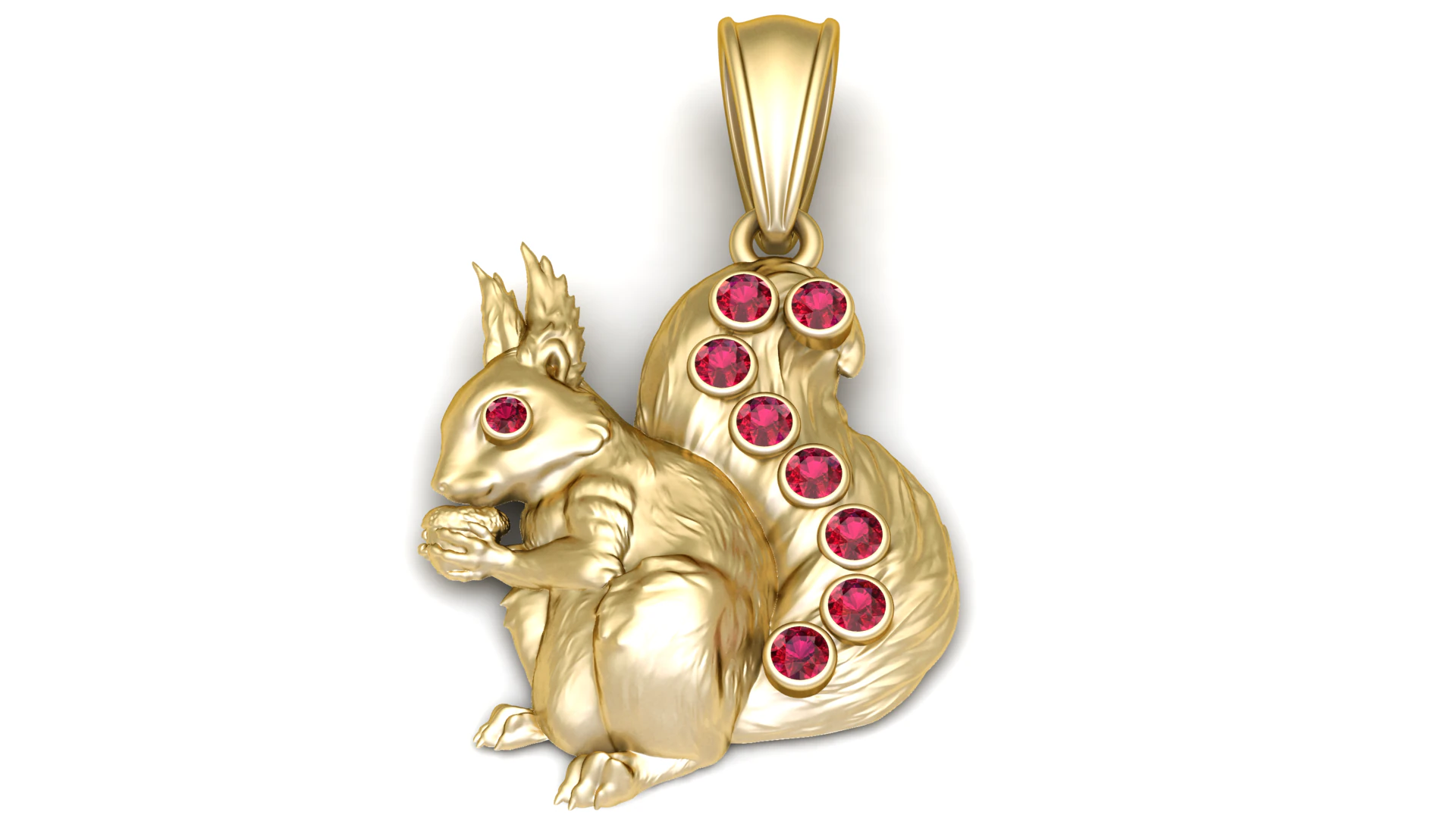 Squirrel Pendant 3D printable Model 3D Print Model .c4d .max .obj .3ds .fbx .stl .blend