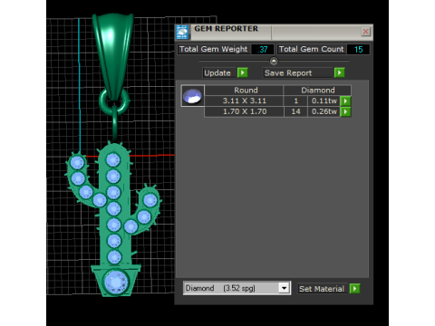 꽃 선인장 펜던트 3D 인쇄 가능한 모델 3D 프린트 모델