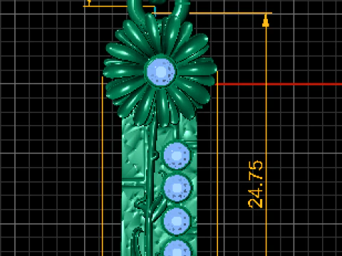 Sunflower Pendant 3D Printable Model 3D Print Model