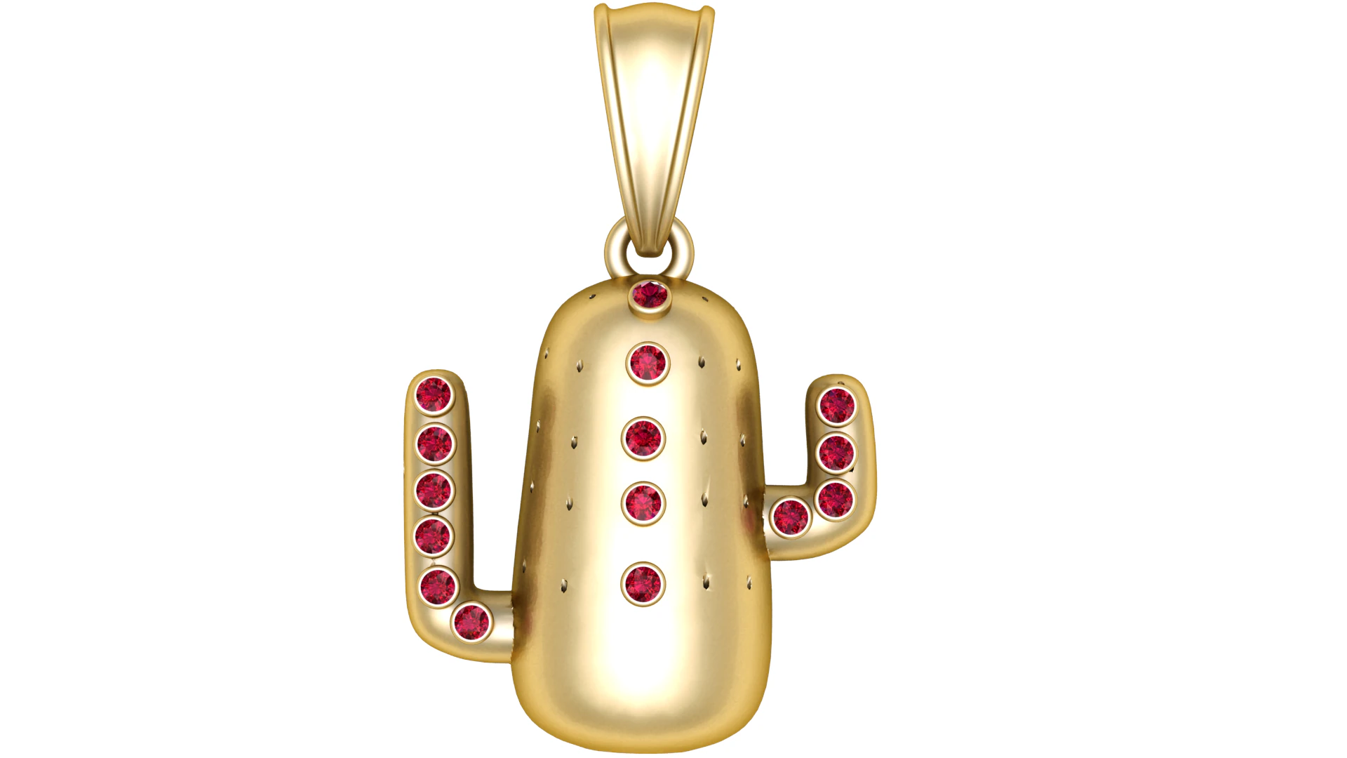 Cute Cactus Pendant 3D Printable Model 3D Print Model .c4d .max .obj .3ds .fbx .stl .blend 