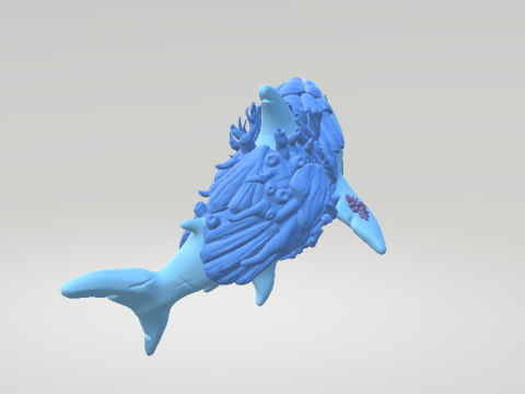 Whimsical Shark 3D Printable Model 3D Print Model
