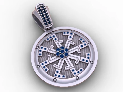 Regal Ruby Sunburst Pendant 3D Printable Model 3D Print Model