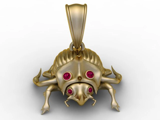 Eyed Beetle Pendant 3D Printable Model 3D Print Model .c4d .max .obj .3ds .fbx .stl .blend