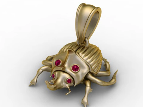 Eyed Beetle Pendant 3D Printable Model 3D Print Model