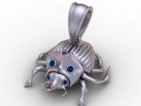 Eyed Beetle Pendant 3D Printable Model 3D Print Model