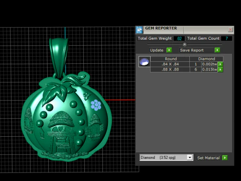 Fairy Cottage Pumpkin Pendant 3D Printable Model 3D Print Model