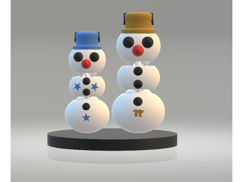 Model rodziny bałwanów do druku 3D Model do druku 3D