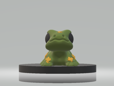 Żaba z kwiatowymi akcentami Model do druku 3D Model do druku 3D