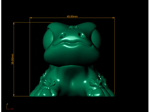 Frog with Floral Accents 3D Printable Model 3D Print Model