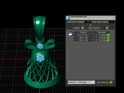 Elegant Christmas Bell Pendant 3D Printable Model 3D Print Model