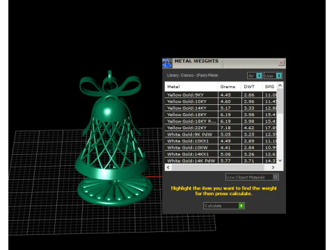 Elegant Christmas Bell Pendant 3D Printable Model 3D Print Model