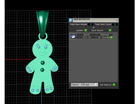 Gingerbread Man Pendant 3D Printable Model 3D Print Model