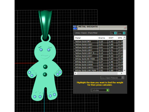 Gingerbread Man Pendant 3D Printable Model 3D Print Model
