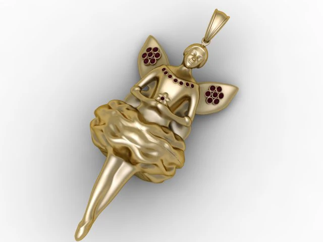 Elegant fairy pendant 3D printing model 3D Print Model .c4d .max .obj .3ds .fbx .stl .blend 
