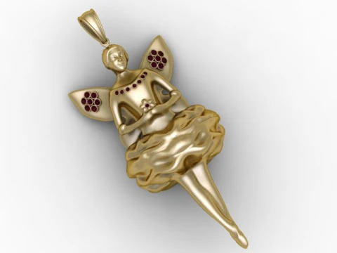 Elegant fairy pendant 3D printing model 3D Print Model
