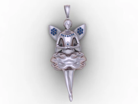 Elegant fairy pendant 3D printing model 3D Print Model