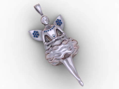 Elegant fairy pendant 3D printing model 3D Print Model