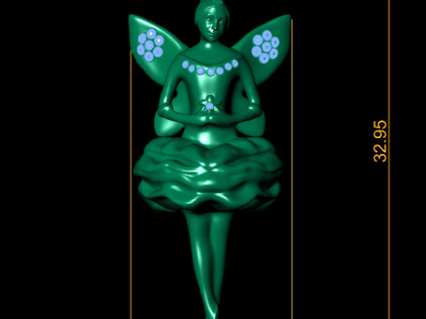 Elegant fairy pendant 3D printing model 3D Print Model