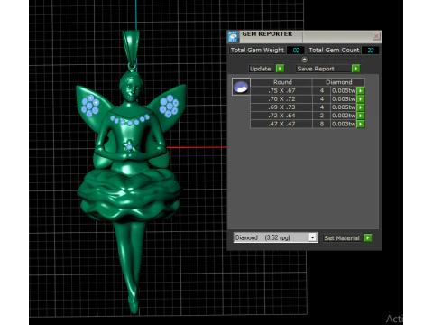 Elegant fairy pendant 3D printing model 3D Print Model