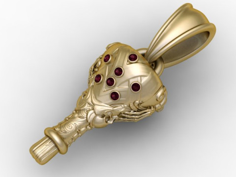 Gold pendant 3D printable model 3D Print Model