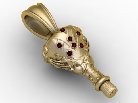Mod&egrave;le imprimable en 3D de pendentif en or Modèles 3D en vedette