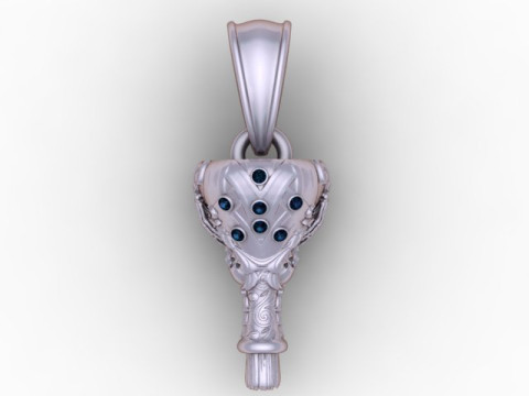 Mod&egrave;le imprimable en 3D de pendentif en or Modèles 3D en vedette