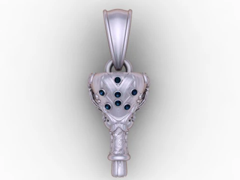 Gold pendant 3D printable model 3D Print Model