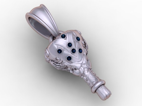 Mod&egrave;le imprimable en 3D de pendentif en or Modèles 3D en vedette