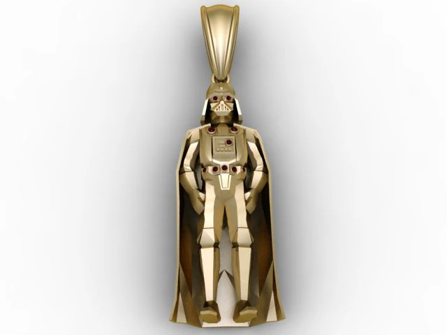 Dark Warrior Pendant 3D Printable Model 3D Print Model .c4d .max .obj .3ds .fbx .stl .blend 