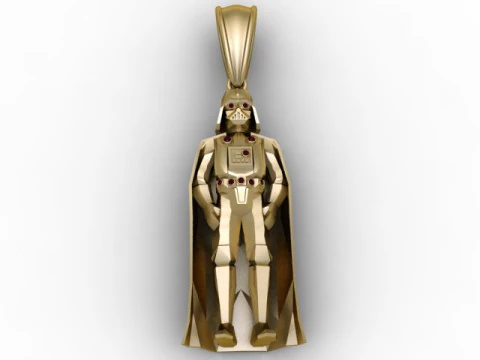 Modelo para impress&atilde;o 3D de pingente de guerreiro escuro Modelo de Impressão 3D