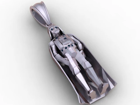 Dark Warrior Pendant 3D Printable Model 3D Print Model
