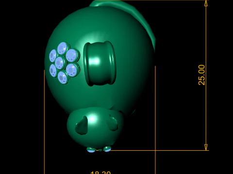 Gemstone Kitty Charm 3D Printable Pendant 3D Print Model