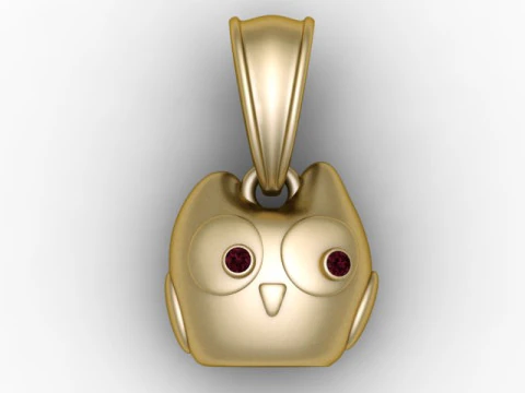 Niedlicher Eulengesichtsanh&auml;nger 3D-druckbares Modell 3D Druckmodell