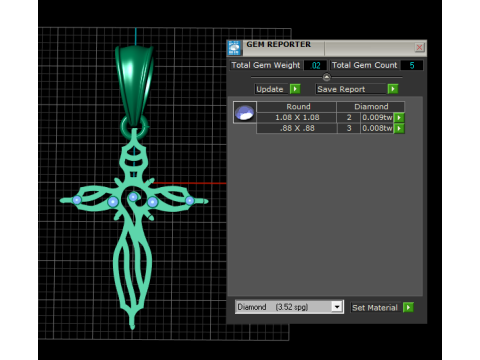 Golden Cross Pendant 3D Printable Model 3D Print Model