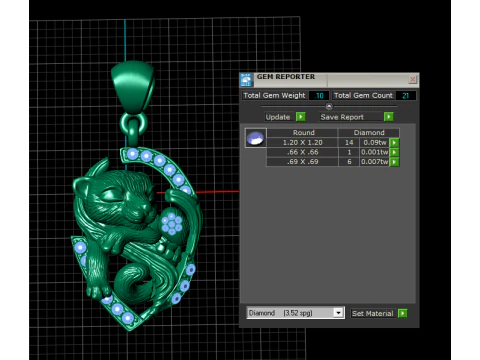 Golden Lion Pendant 3D Printable Jewelry Model 3D Print Model