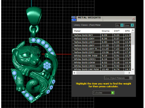 Golden Lion Pendant 3D Printable Jewelry Model 3D Print Model