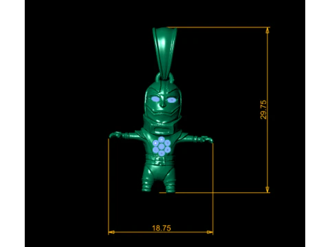 Gold Superhero Emblem Pendant 3D Printable Model 3D Print Model