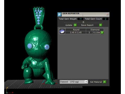 Masked Hero Pendant with Diamond Eyes 3D Printable Character Jewelry Model 3D Print Model