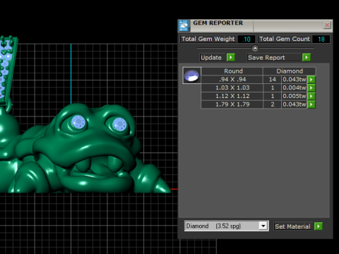 Liontin Makhluk Lucu dengan Model Perhiasan Cetak 3D Mata Berlian Model Cetak 3D