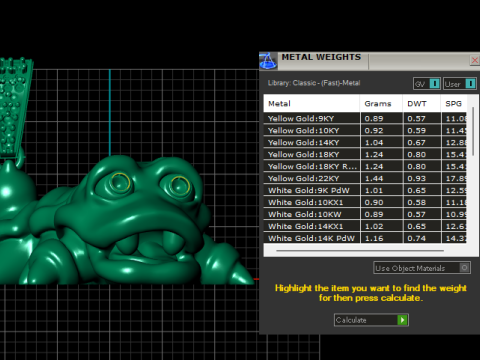 Liontin Makhluk Lucu dengan Model Perhiasan Cetak 3D Mata Berlian Model Cetak 3D