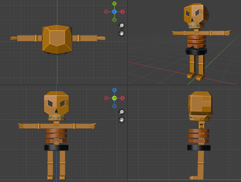 Low Poly Robot Character 3D Model .c4d .max .obj .3ds .fbx .stl .blend 