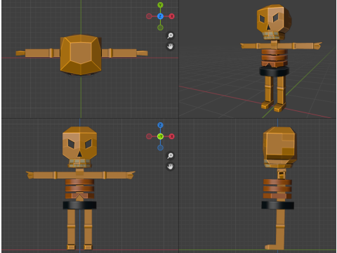 Low Poly Robot Character 3D Model