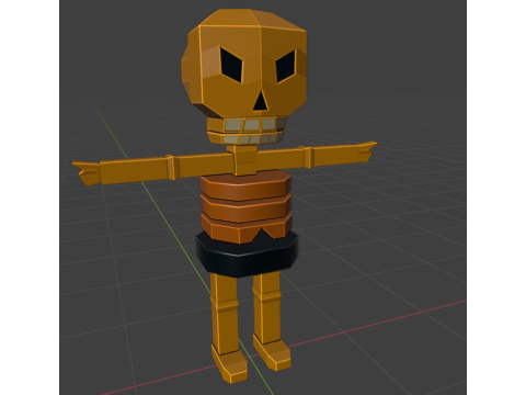 Low Poly Robot Character 3D Model