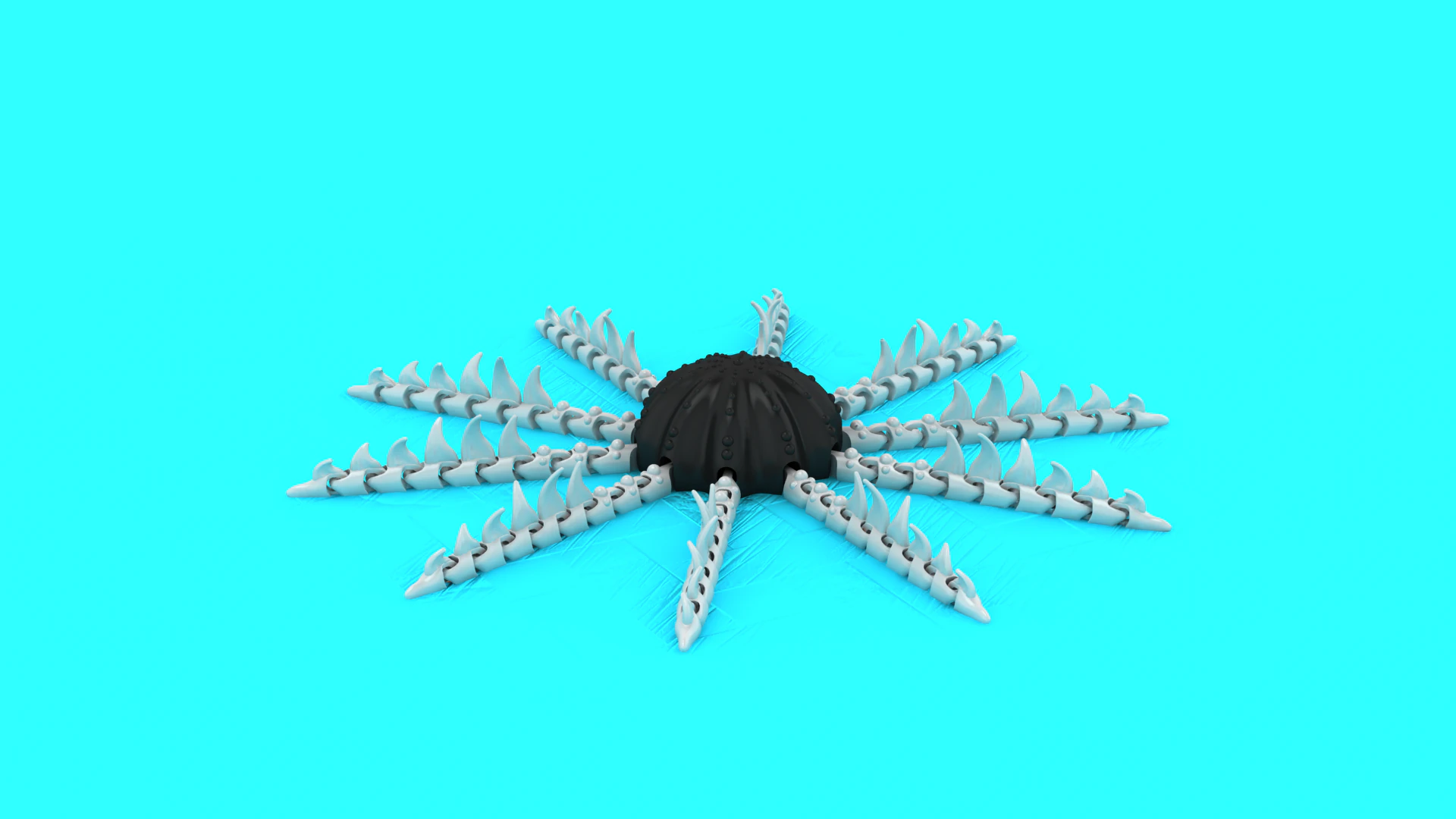 Articulated Octopus Skeleton 3D Print Model 3D Print Model .c4d .max .obj .3ds .fbx .stl .blend 