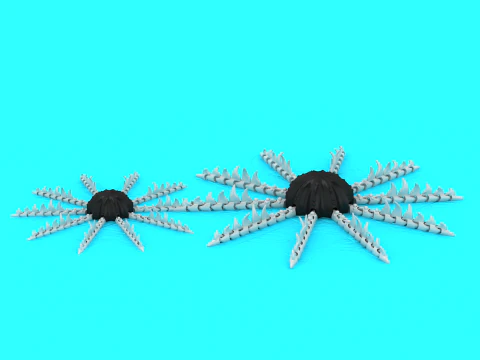 Articulated Octopus Skeleton 3D Print Model 3D Print Model