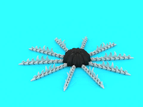 Articulated Octopus Skeleton 3D Print Model 3D Print Model